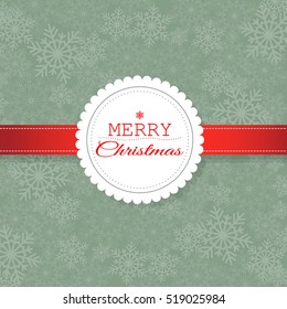 Vector Merry Christmas card design. Perfect as invitation or announcement.  Vector illustration.
