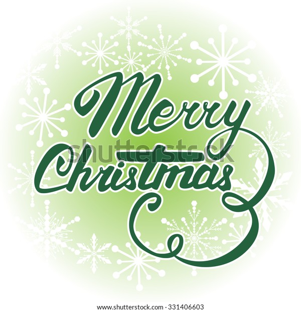 Vector Merry Christmas Card Hand Lettering Stock Vector Royalty Free 331406603