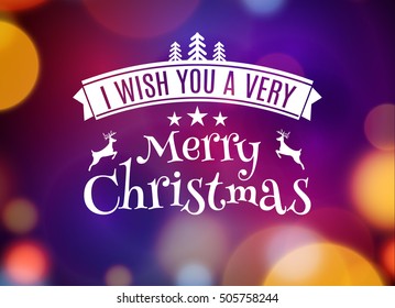 Vector Merry Christmas card poster design. Invitation template for xmas holiday. Greeting decoration.