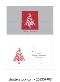 Vector Merry Christmas Card. Print ready design.