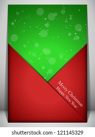 Vector - Merry Christmas Card Red and Green Envelope