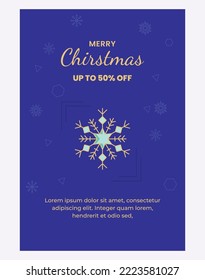 Vector Merry Christmas card set background banner design. flat style vector poster illustration