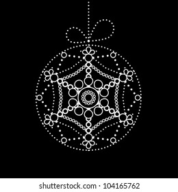 vector Merry tarjeta de Navidad con copo de nieve