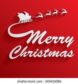 Vector Merry Christmas card template.