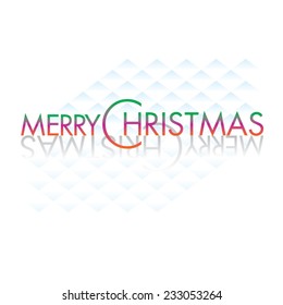 Vector Merry Christmas celebration background with letters.