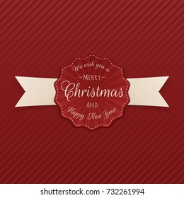 Vector Merry Christmas decorative Emblem