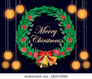 Vector Merry Christmas Decorative Ornaments