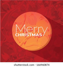 vector merry christmas decorative red floral background. xmas or happy new year card