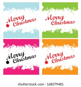 vector merry christmas decorative red floral background. xmas or happy grunge style new year card