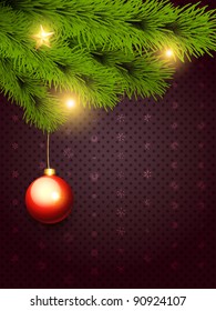 diseño de navidad vectorial con bola colgante