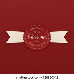 Vector Merry Christmas festive Emblem