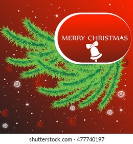 vector merry christmas frame illustration