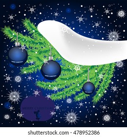 vector merry christmas frame illustration