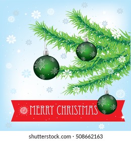vector merry christmas frame illustration
