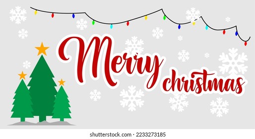 vector merry christmas gray background