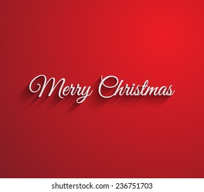Vector merry christmas greeting background with long shadow