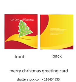 vector merry christmas greeting card template. vector christmas tree. christmas brochure.