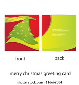 vector merry christmas greeting card template. vector christmas tree. christmas brochure.