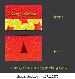 vector merry christmas greeting card template. vector christmas tree. christmas brochure.