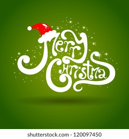 Vector merry Christmas greeting card