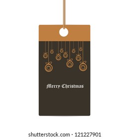 vector merry christmas greeting card . vintage christmas background.