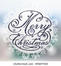 Vector Merry Christmas greeting card. Stock Merry Christmas background.