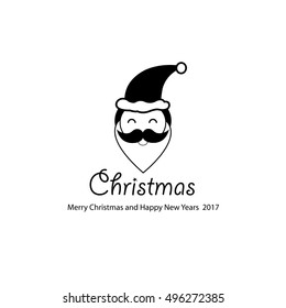 vector merry christmas greeting card  