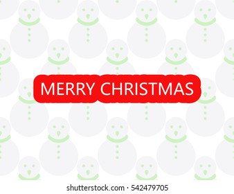 Vector merry christmas greeting card template with pattern