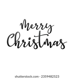 Vector merry christmas handwritten text.