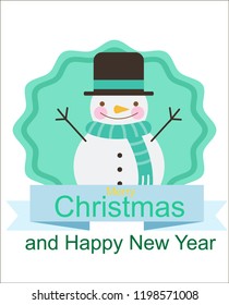 vector merry christmas happy new year