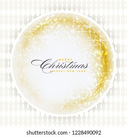 Vector Merry Christmas and Happy New Year card design. Perfect as invitation or announcement.