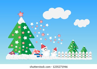 Vector merry christmas and happy new year illustration