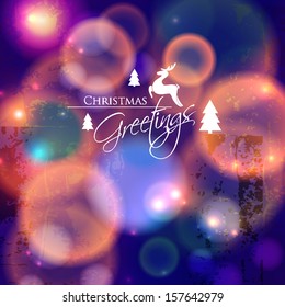 Vector Merry Christmas and Happy New Year card design. Perfect as invitation or announcement.