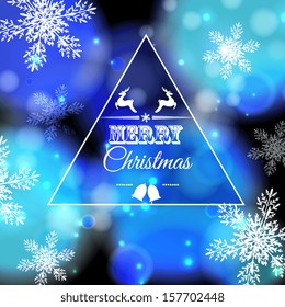 Vector Merry Christmas and Happy New Year card design. Perfect as invitation or announcement.