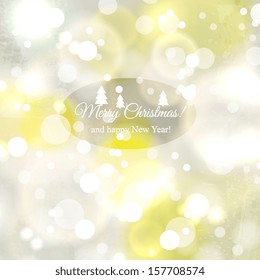 Vector Merry Christmas and Happy New Year card design. Perfect as invitation or announcement.