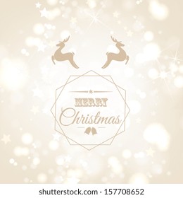 Vector Merry Christmas and Happy New Year card design. Perfect as invitation or announcement.
