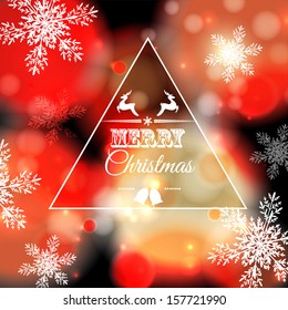 Vector Merry Christmas and Happy New Year card design. Perfect as invitation or announcement.