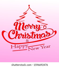 vector of merry christmas and happy new year for family