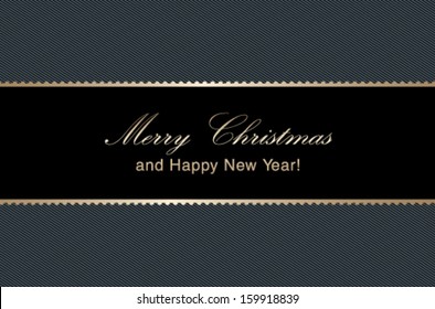 Vector Merry Christmas and Happy New Year card design. Perfect as invitation or announcement.