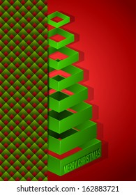 Vector - Merry Christmas Happy New Year Tree