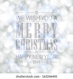 Vector Merry Christmas and Happy New Year card design. Perfect as invitation or announcement.