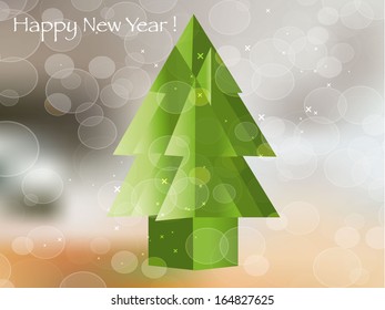 Vector Merry Christmas and Happy New Year card design. Perfect as invitation or announcement.