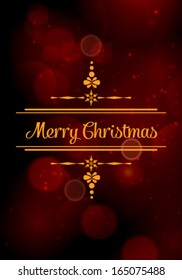 Vector Merry Christmas and Happy New Year card design. Perfect as invitation or announcement.