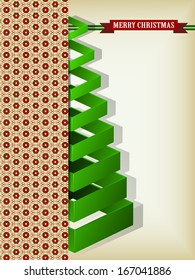 Vector - Merry Christmas Happy New Year Tree