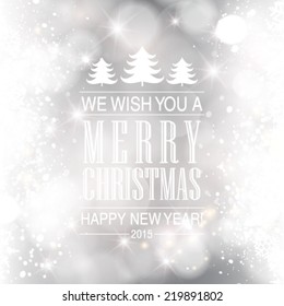 Vector Merry Christmas and Happy New Year card design. Perfect as invitation or announcement.