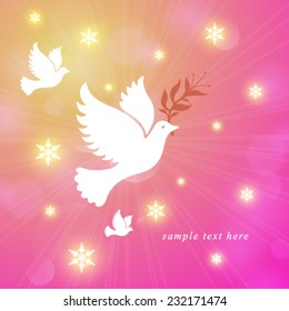 Vector Merry Christmas and Happy New Year card design. Perfect as invitation or announcement.