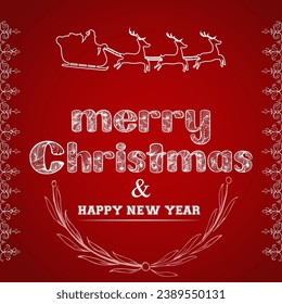 Vector merry christmas and happy new year promotion banner design vector