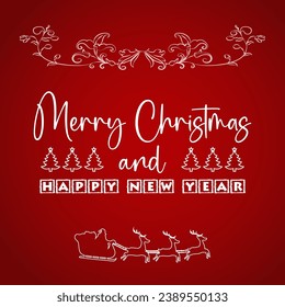 Vector merry christmas and happy new year promotion banner design vector