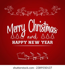 Vector merry christmas and happy new year promotion banner design vector