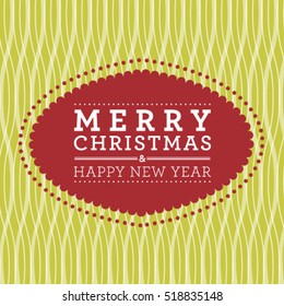 Vector Merry Christmas and Happy New Year card design. Perfect as invitation or announcemen.